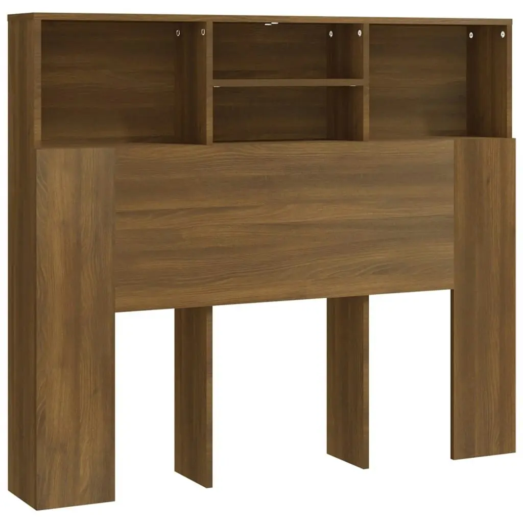 Headboard Cabinet Brown Oak 120x19x103.5 cm 817248