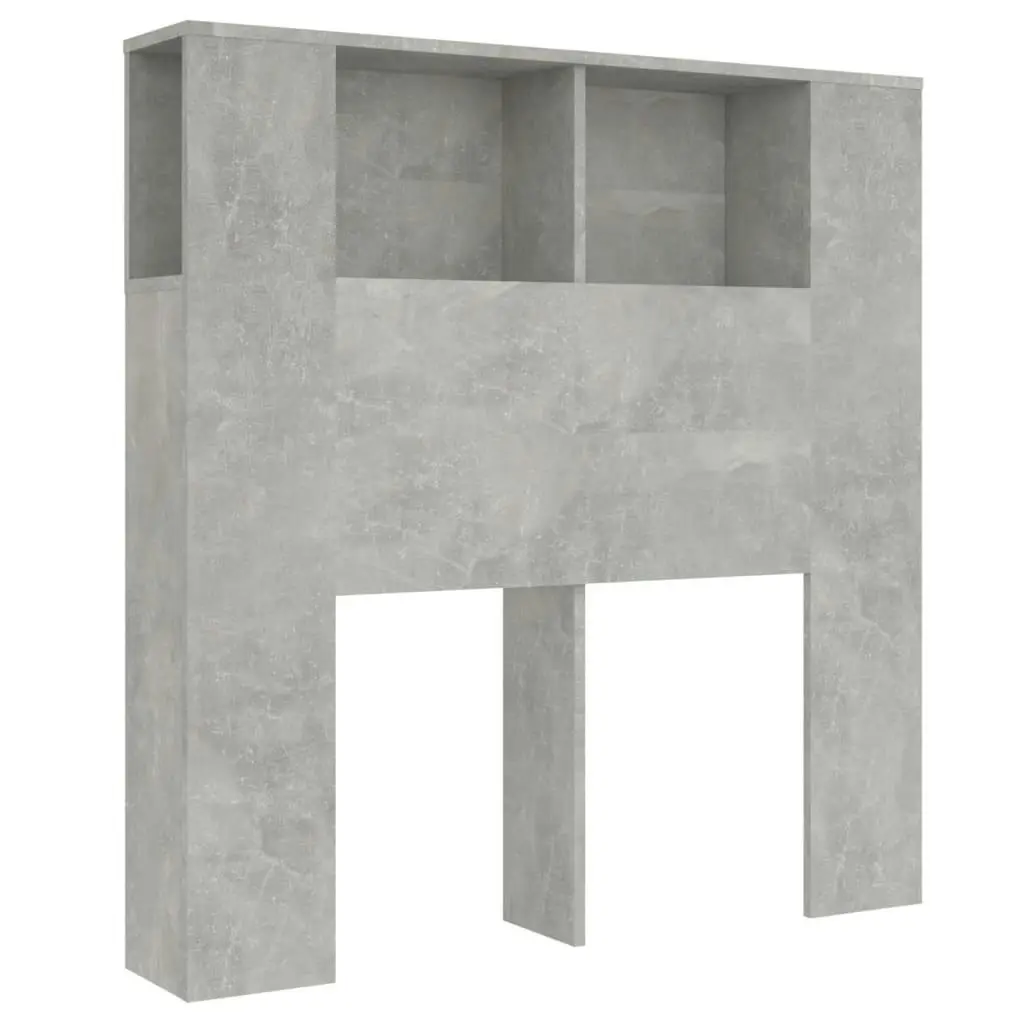 Headboard Cabinet Concrete Grey 100 cm 811911