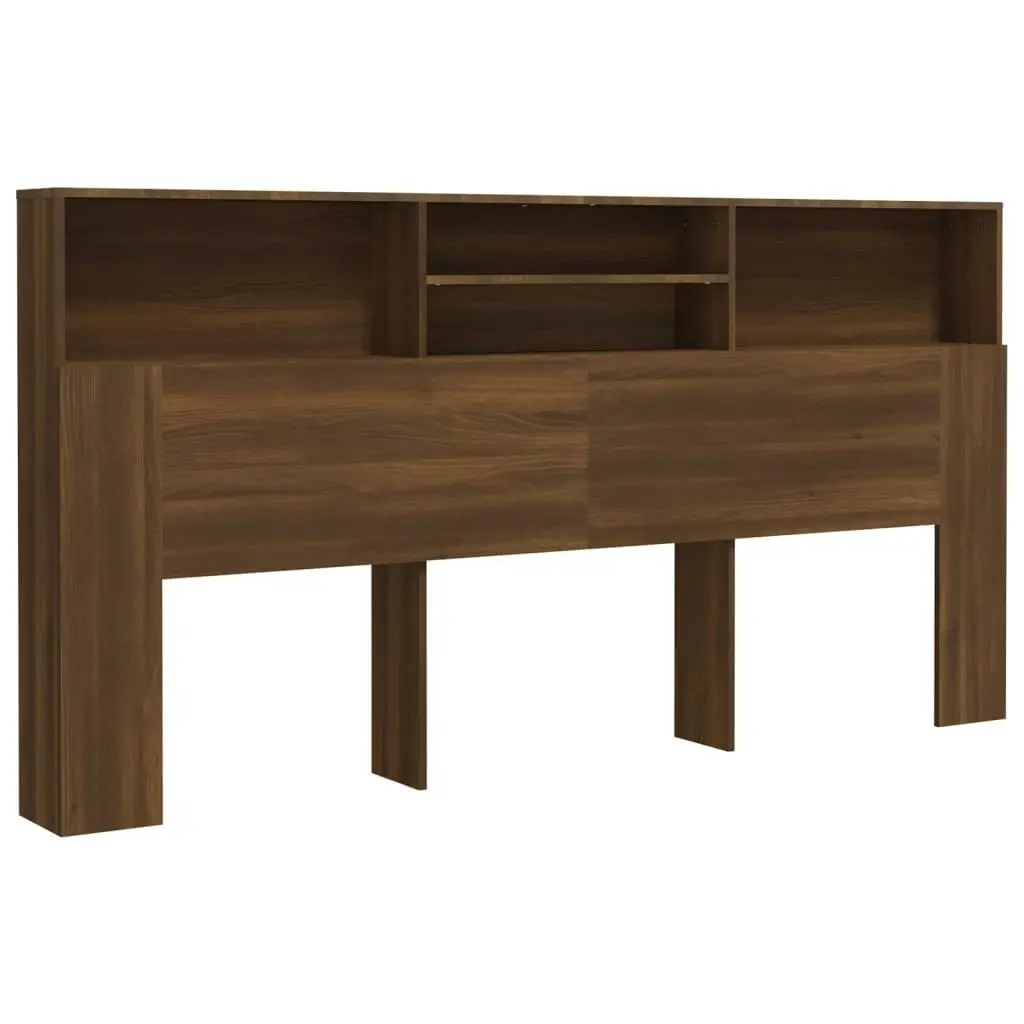 Headboard Cabinet Brown Oak 200x19x103.5 cm 817260