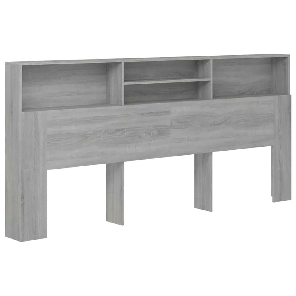 Headboard Cabinet Grey Sonoma 220x19x103.5 cm 817262