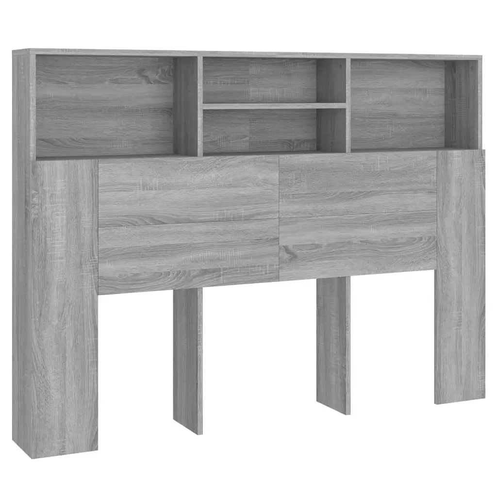 Headboard Cabinet Grey Sonoma 140x19x103.5 cm 817250