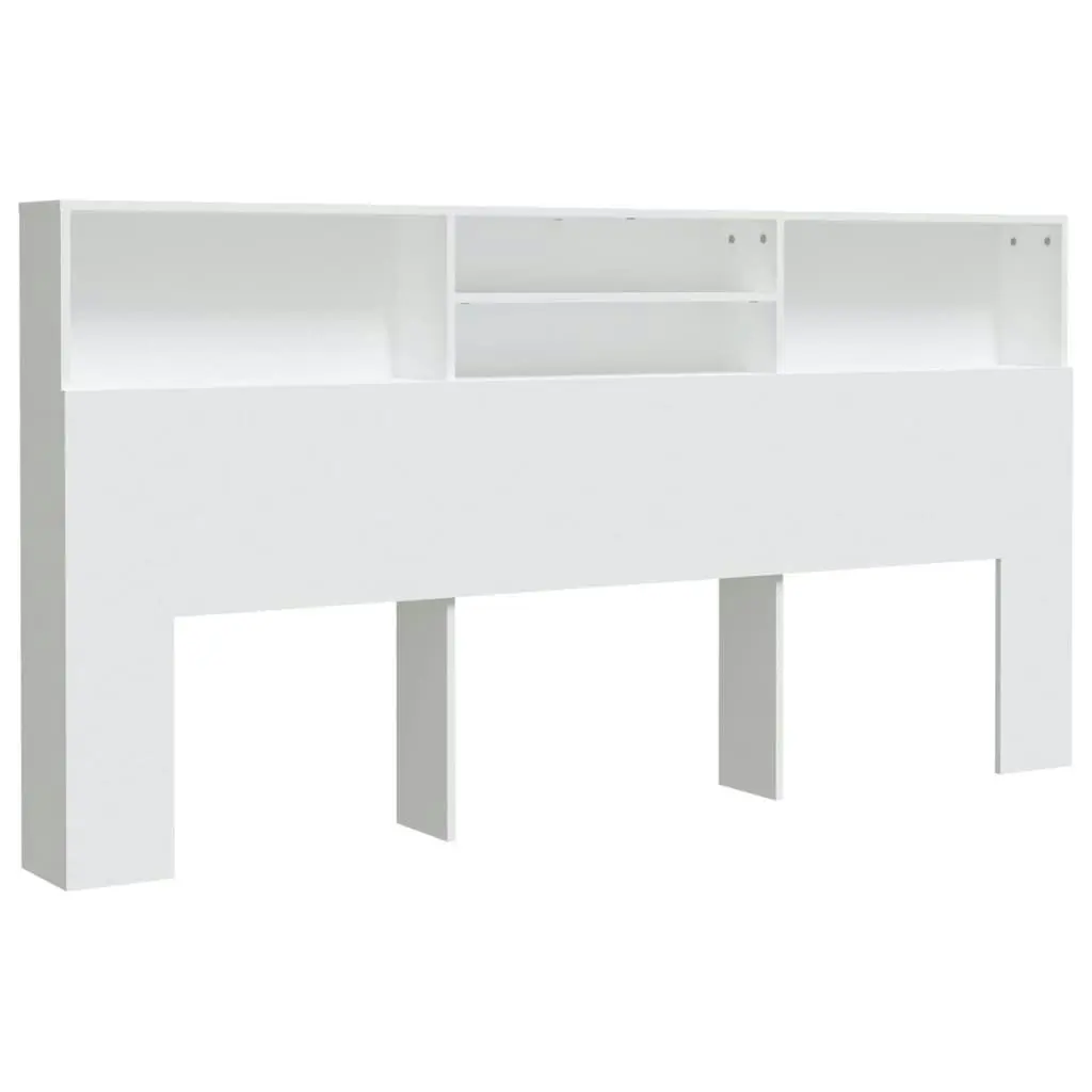 Headboard Cabinet White 200x19x103.5 cm 811889