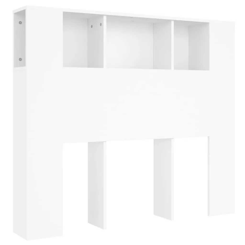 Headboard Cabinet White 120x18.5x102.5 cm 811916