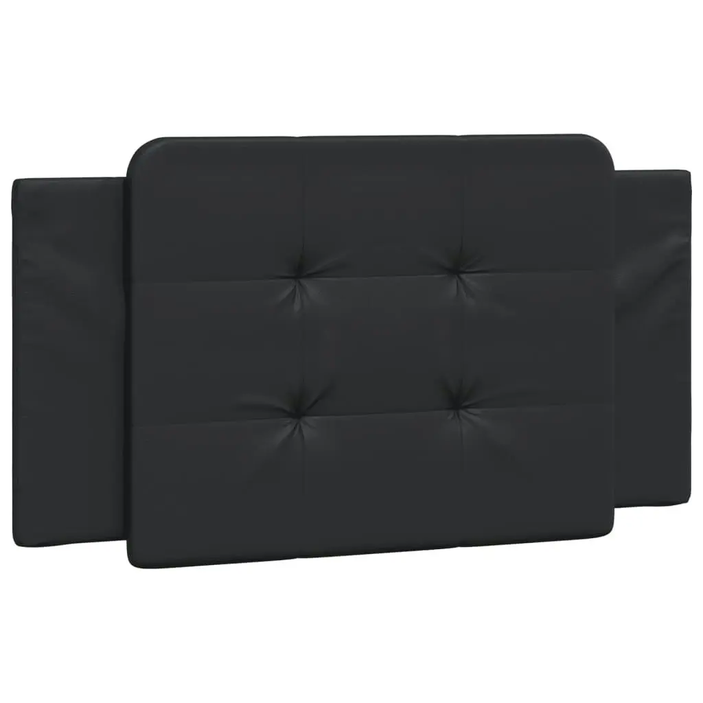 Headboard Cushion Black 107 cm Faux Leather 374896