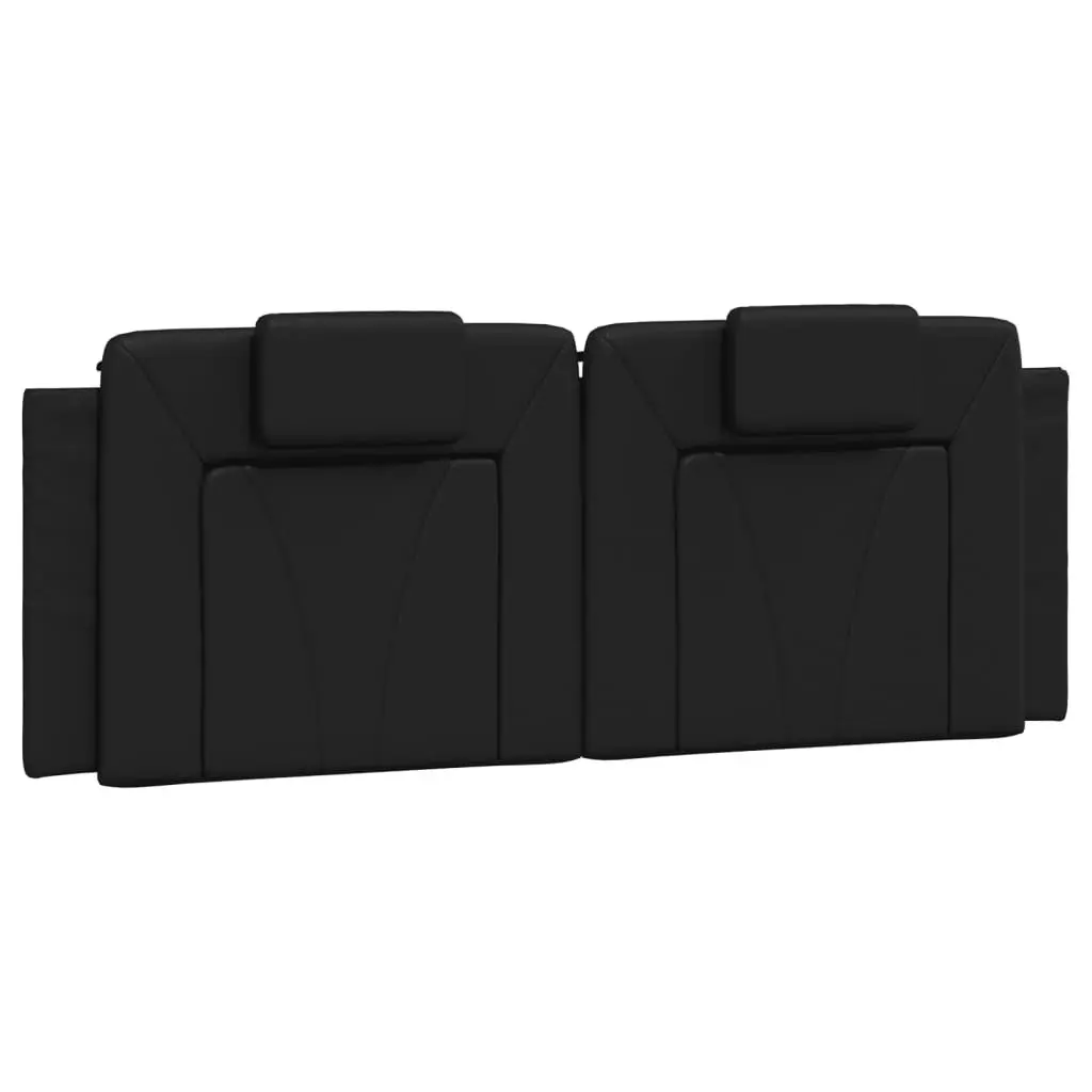 Headboard Cushion Black 137 cm Faux Leather 374788