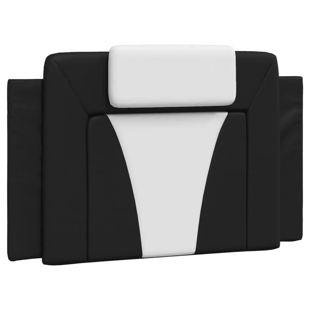 Headboard Cushion Black and White 90 cm Faux Leather 374772