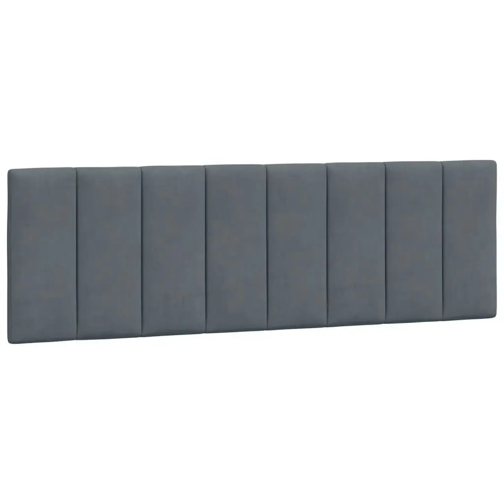 Headboard Cushion Dark Grey 152 cm Queen Velvet 374696