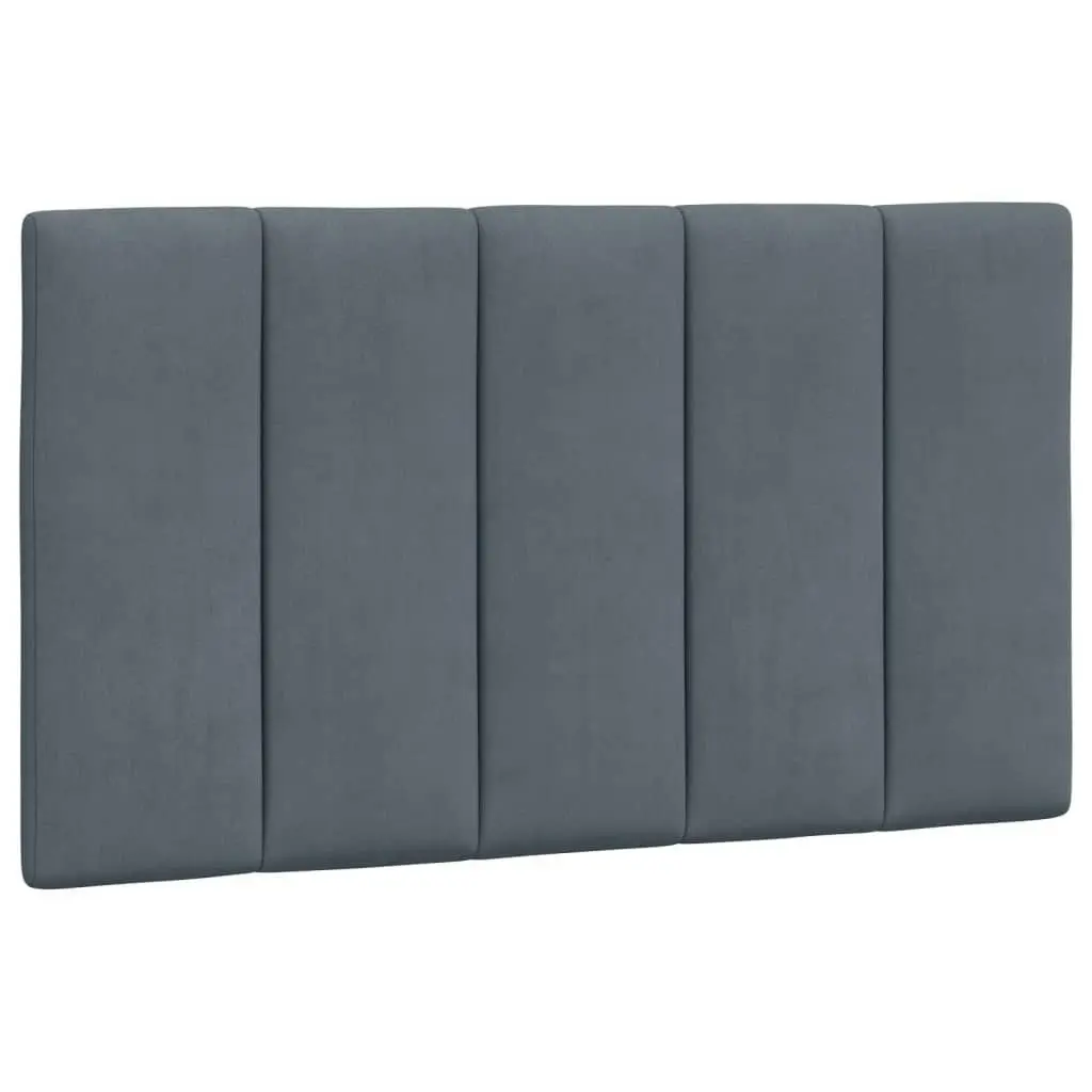 Headboard Cushion Dark Grey 90 cm Velvet 374650