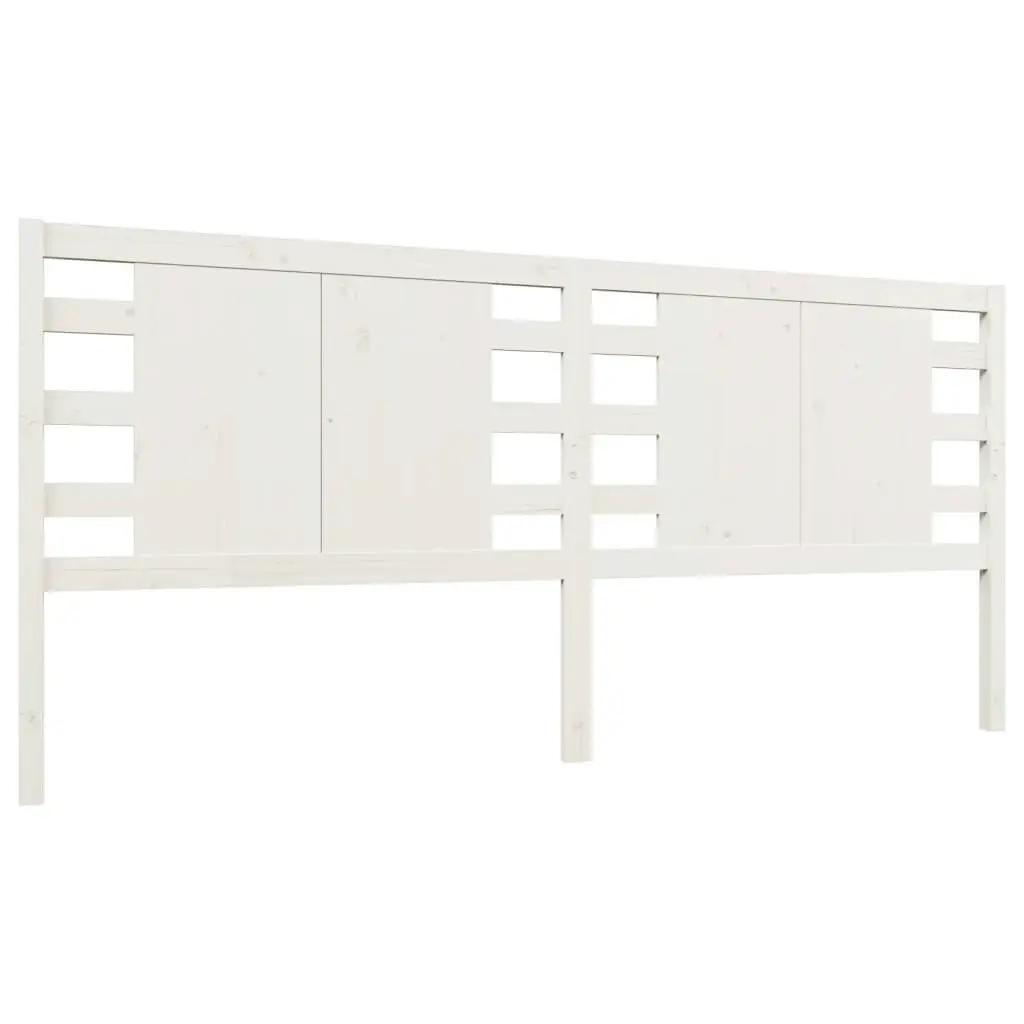 Headboard White 186 cm Solid Wood Pine 818786