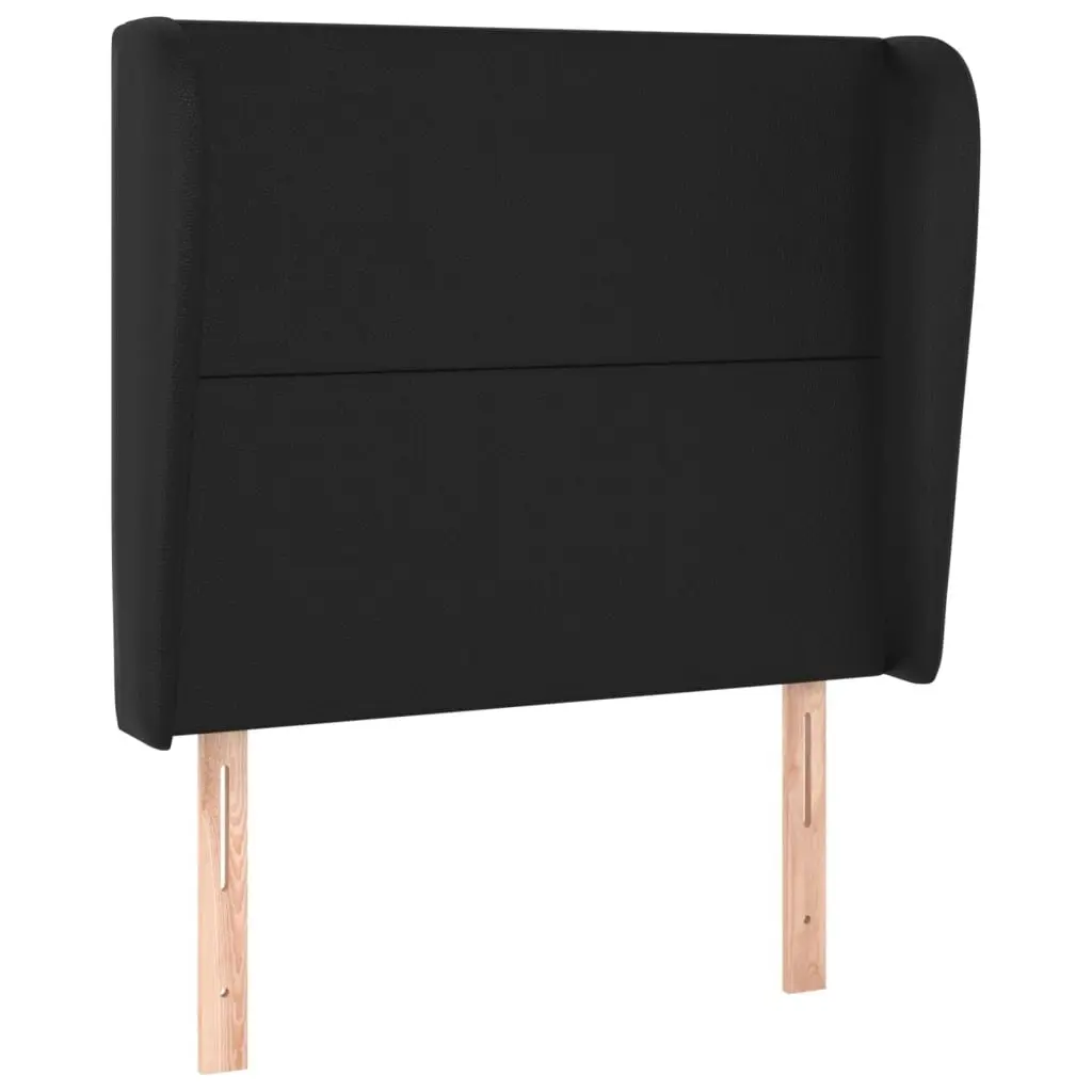 Headboard with Ears Black 83 cm Faux Leather 3117748