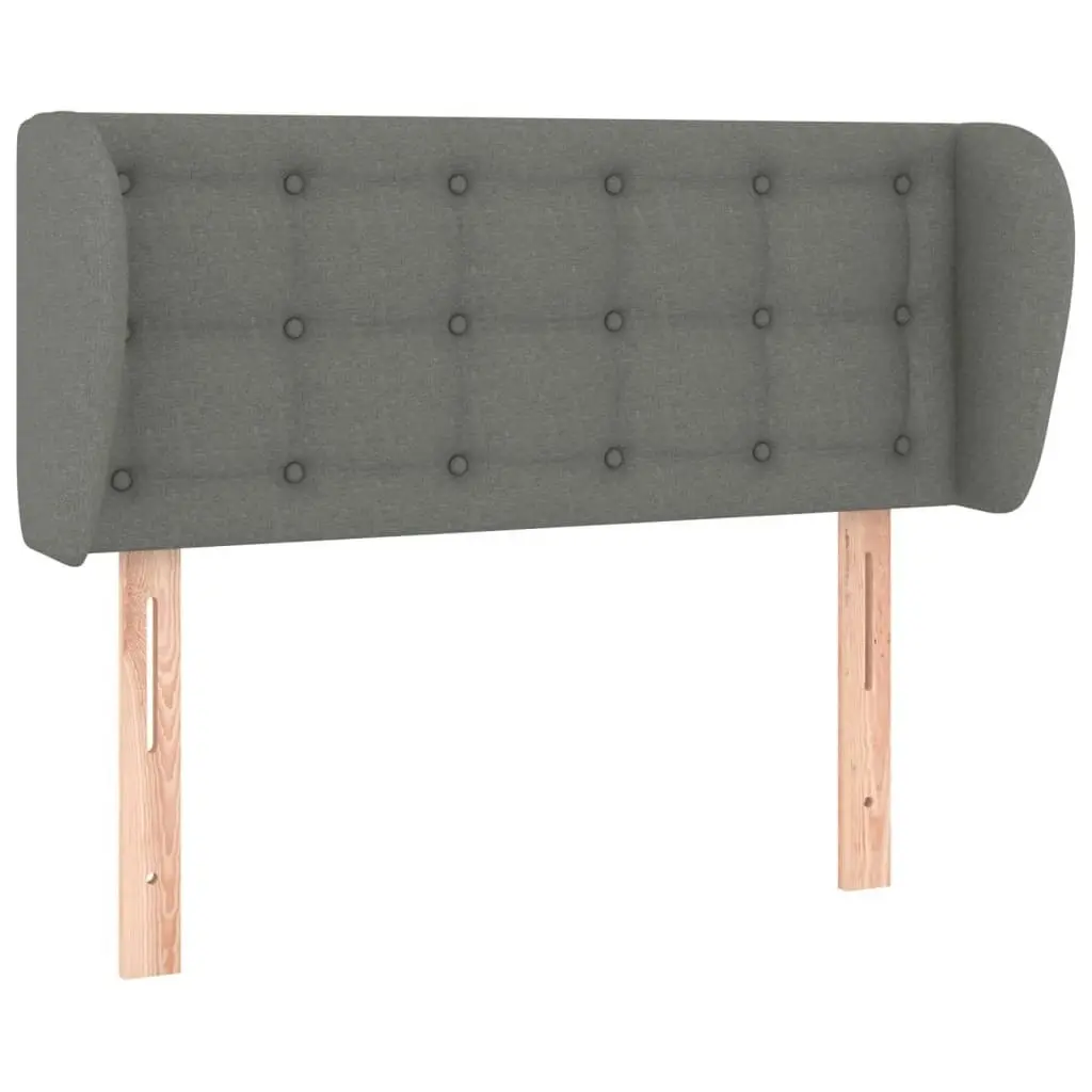 Headboard with Ears Dark Grey 103x23x78/88 cm Fabric 3117569