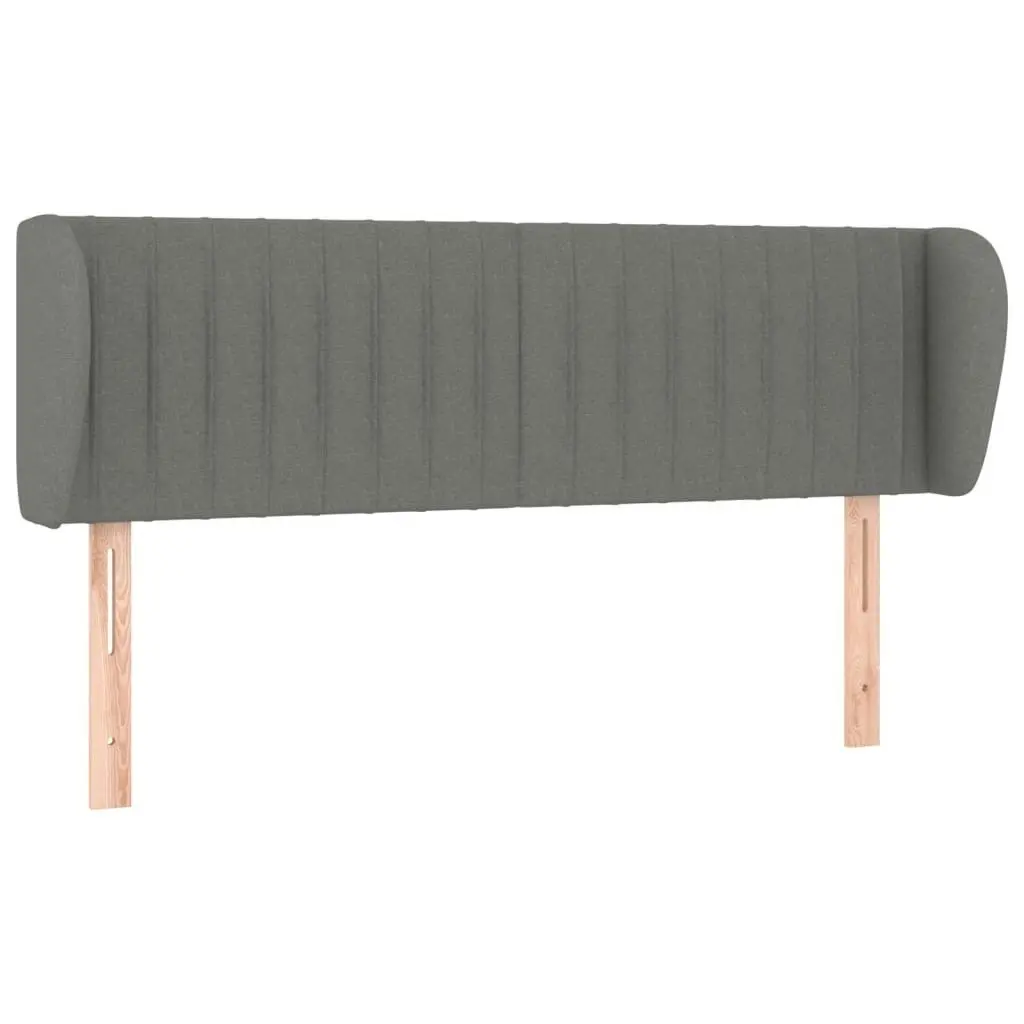 Headboard with Ears Dark Grey 147 cm Fabric 3117381