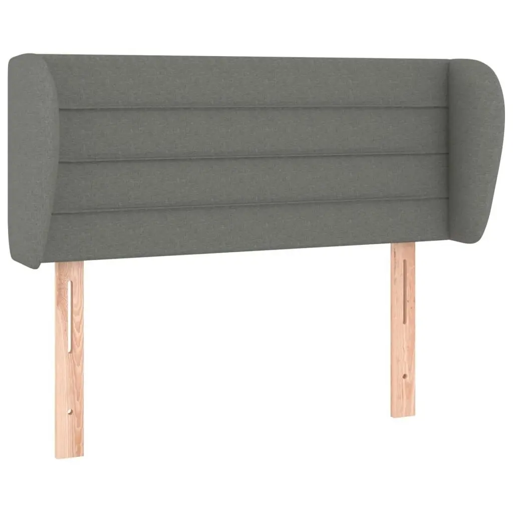 Headboard with Ears Dark Grey 103x23x78/88 cm Fabric 3117275