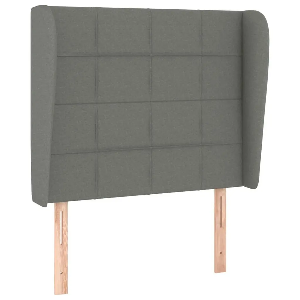 Headboard with Ears Dark Grey 83 cm Fabric 3117931