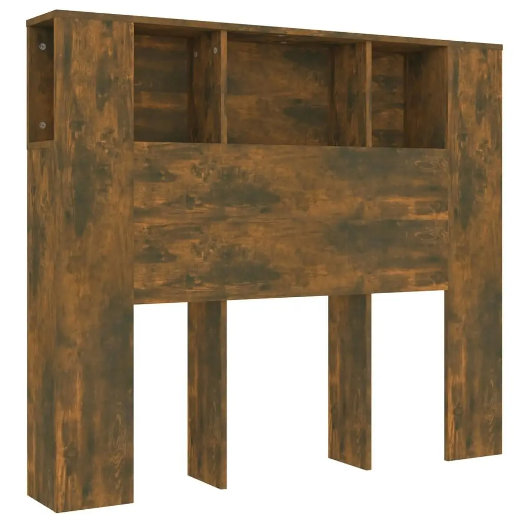 Headboard Cabinet Smoked Oak 120x18.5x102.5 cm 817267