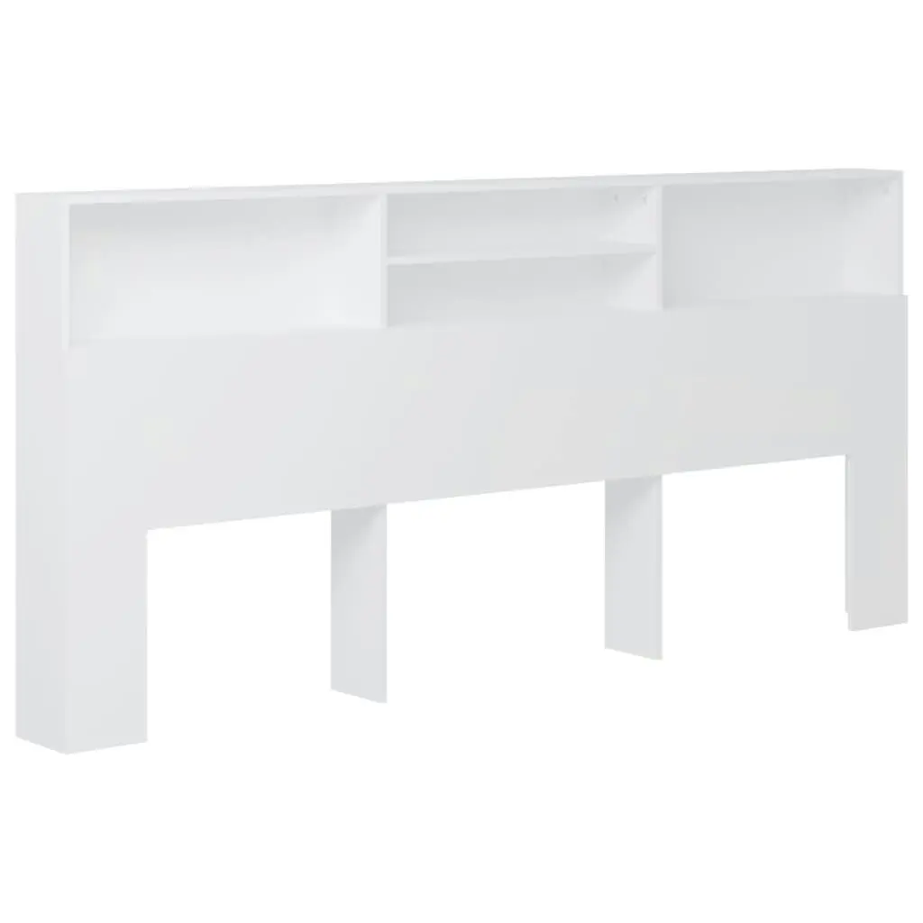 Headboard Cabinet White 220x19x103.5 cm 811898