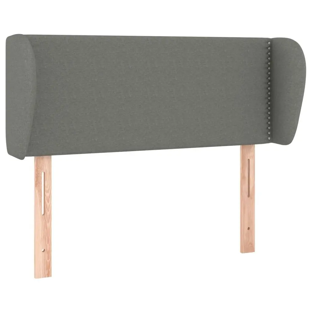 Headboard with Ears Dark Grey 103x23x78/88 cm Fabric 3116995