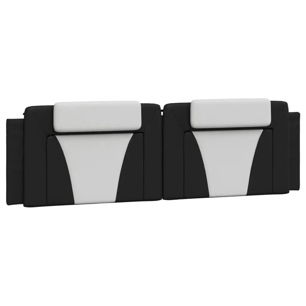 Headboard Cushion Black and White 183 cm Faux Leather 3207705