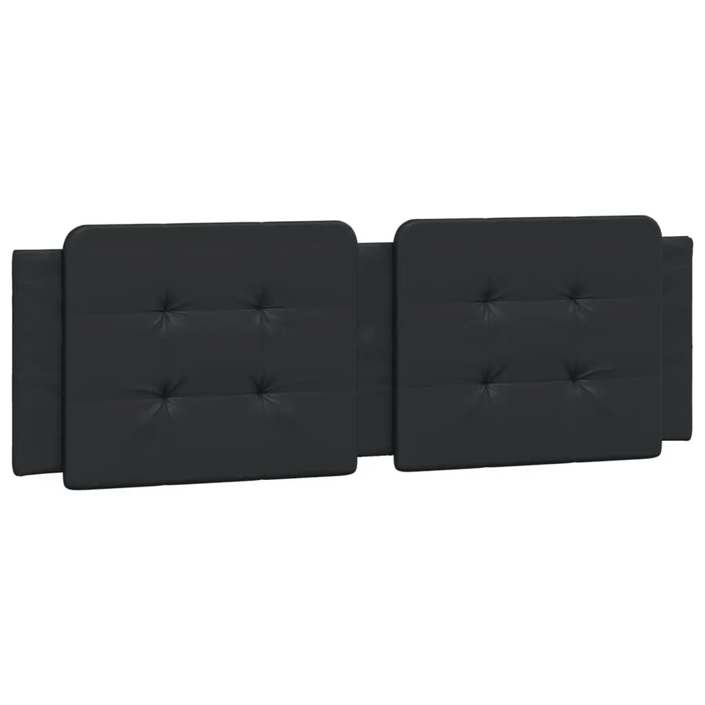 Headboard Cushion Black 152 cm Queen Faux Leather 374890