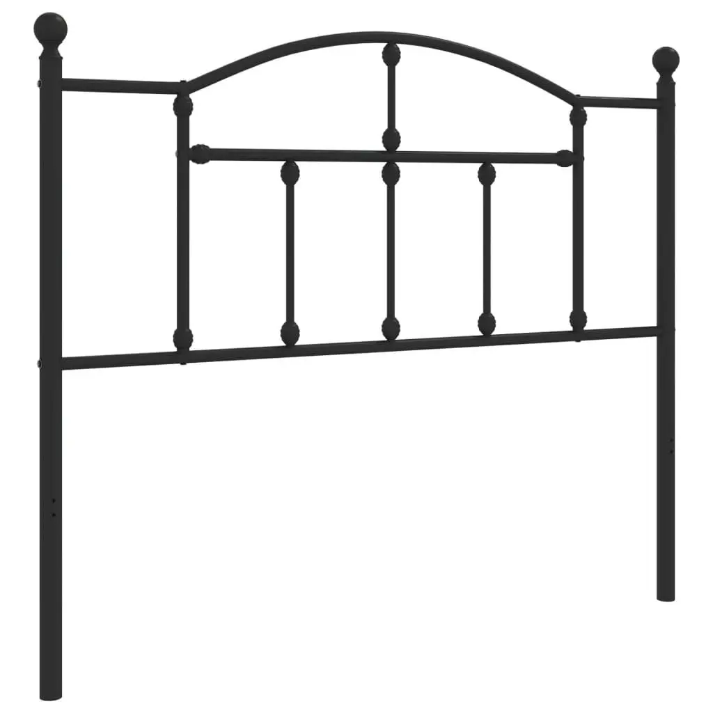 Metal Headboard Black 107 cm King Single 353469