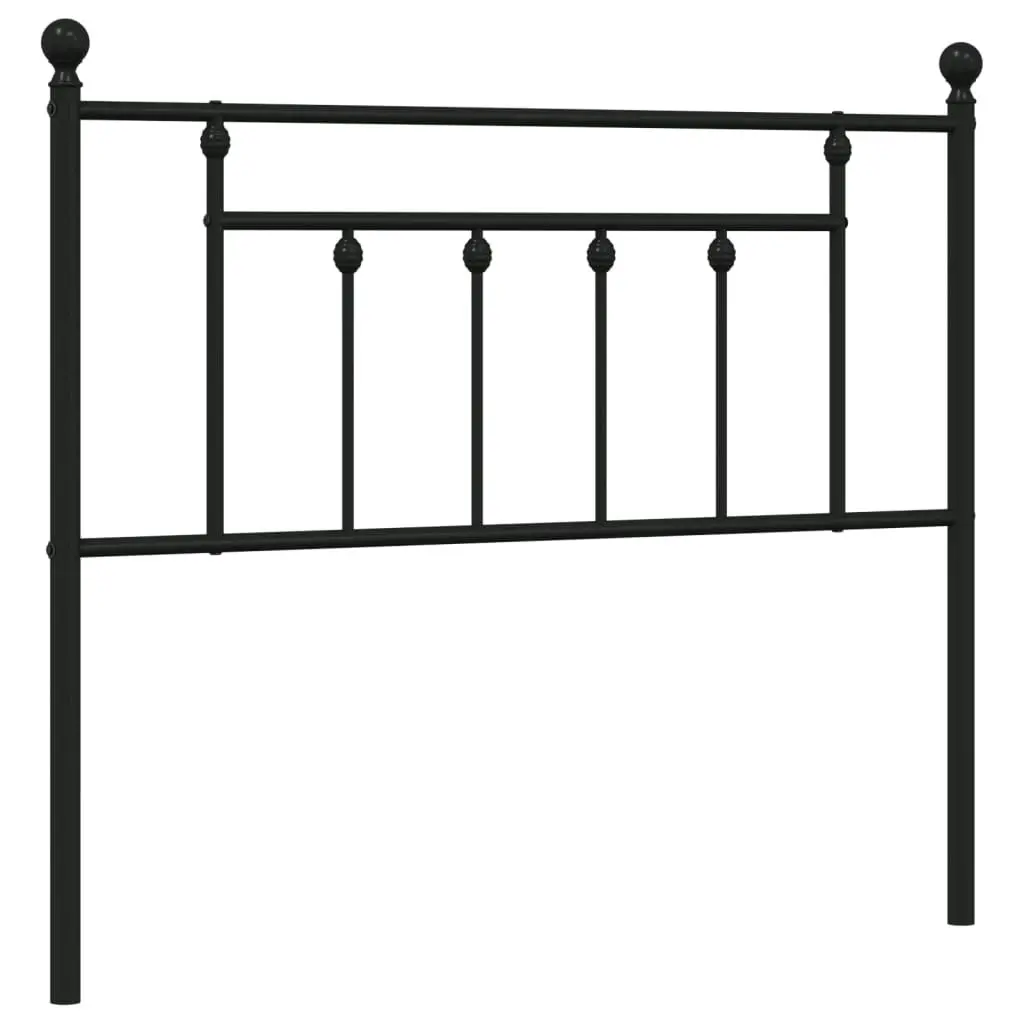 Metal Headboard Black 107 cm King Single 353567