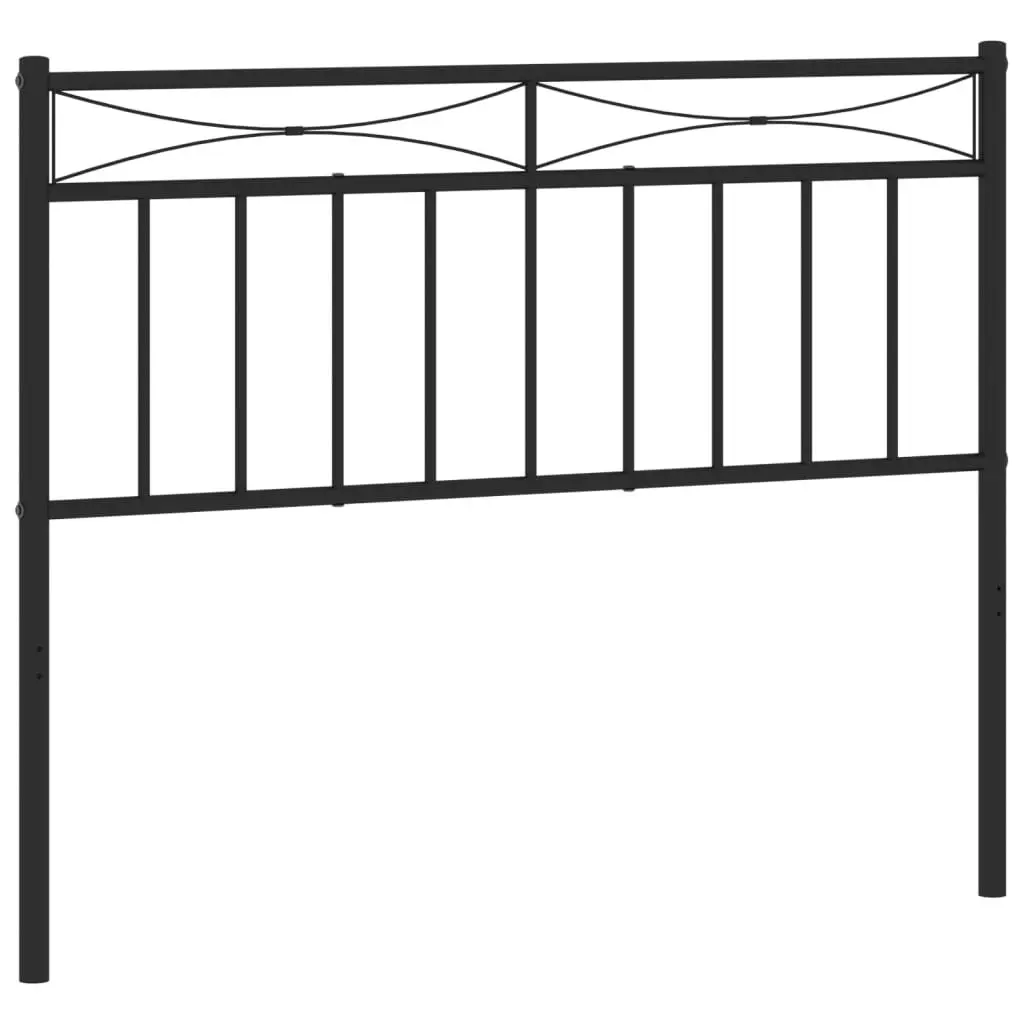 Metal Headboard Black 107 cm King Single 373721