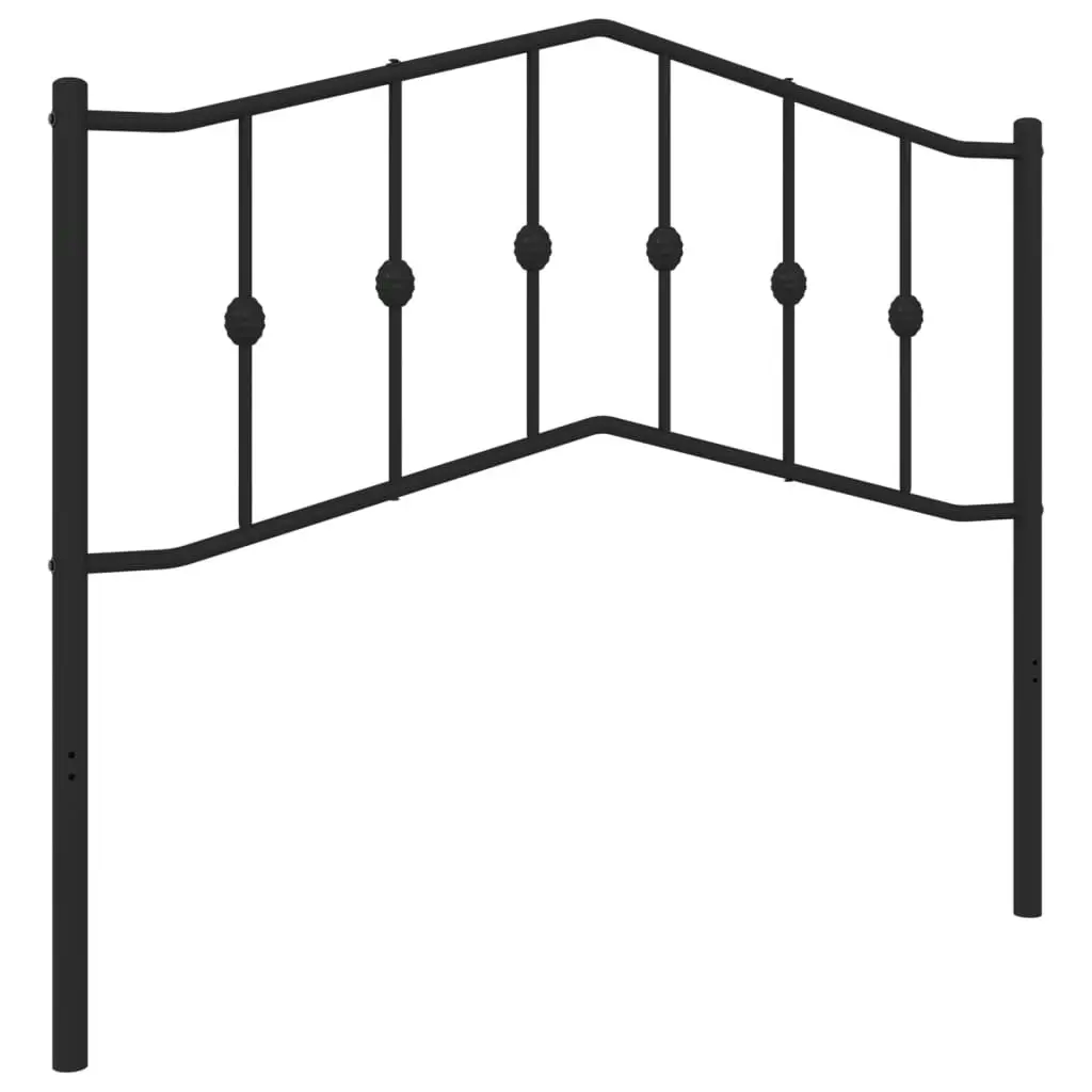 Metal Headboard Black 107 cm King Single 373819