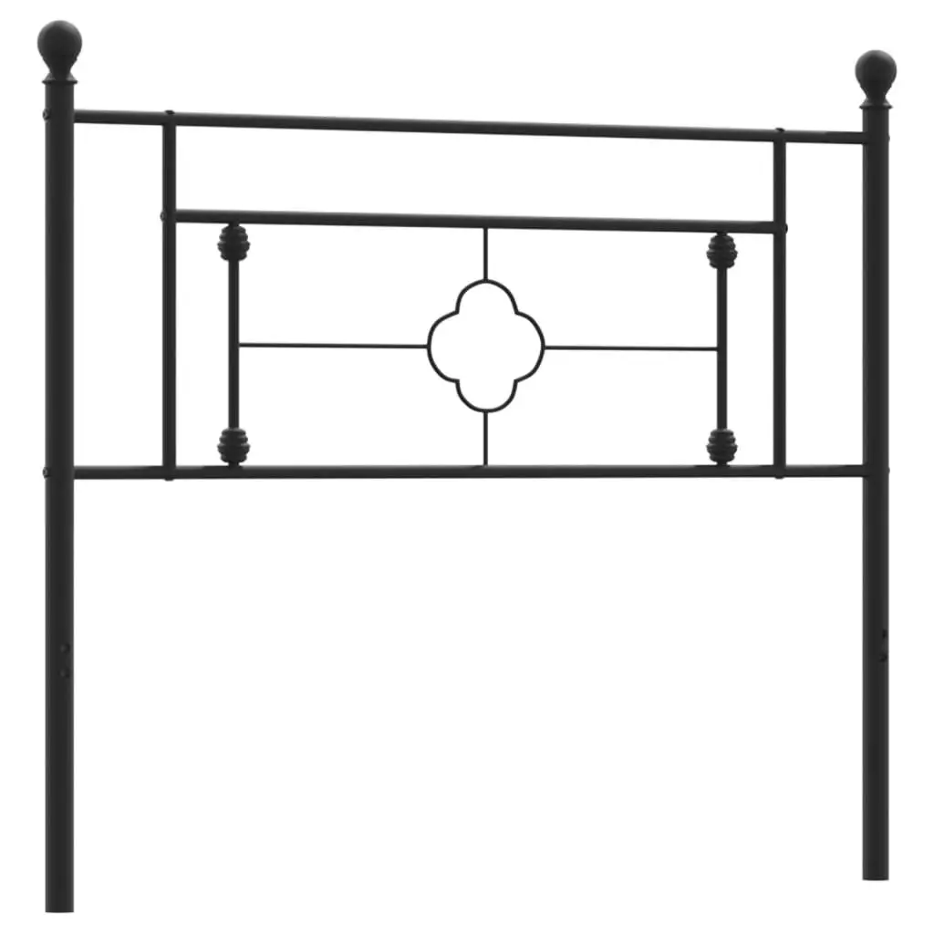 Metal Headboard Black 107 cm 374369