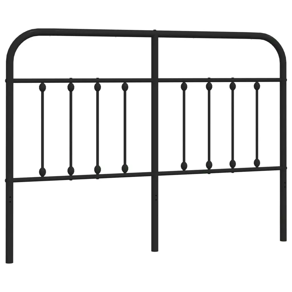 Metal Headboard Black 137 cm Double 352610