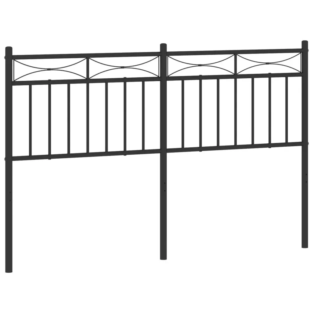 Metal Headboard Black 137 cm Double 373723