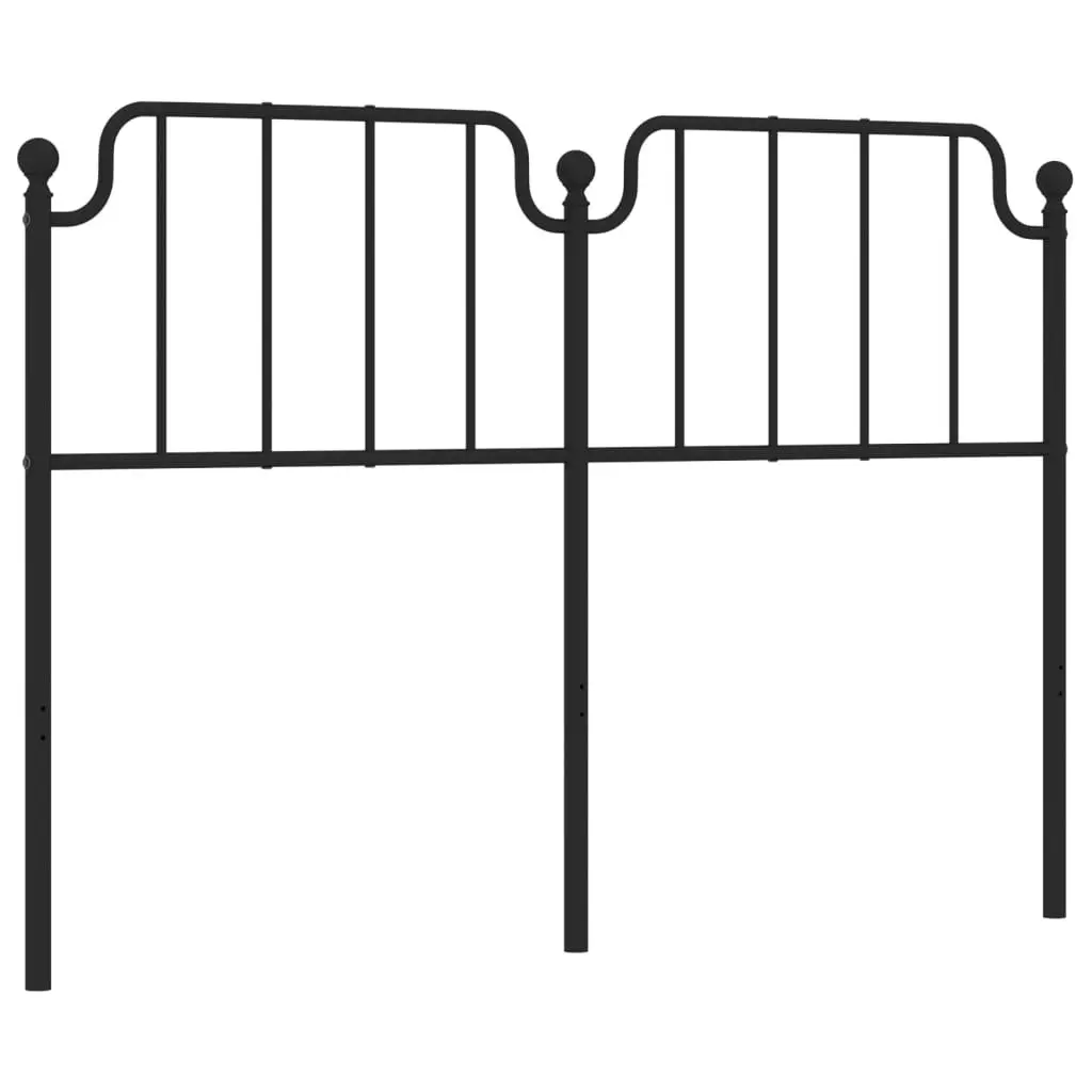 Metal Headboard Black 137 cm Double 373919