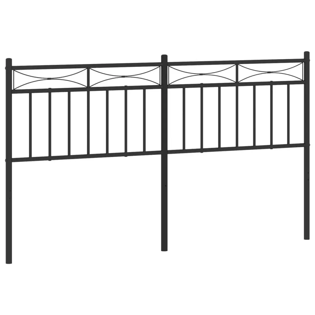 Metal Headboard Black 152 cm Queen 373725