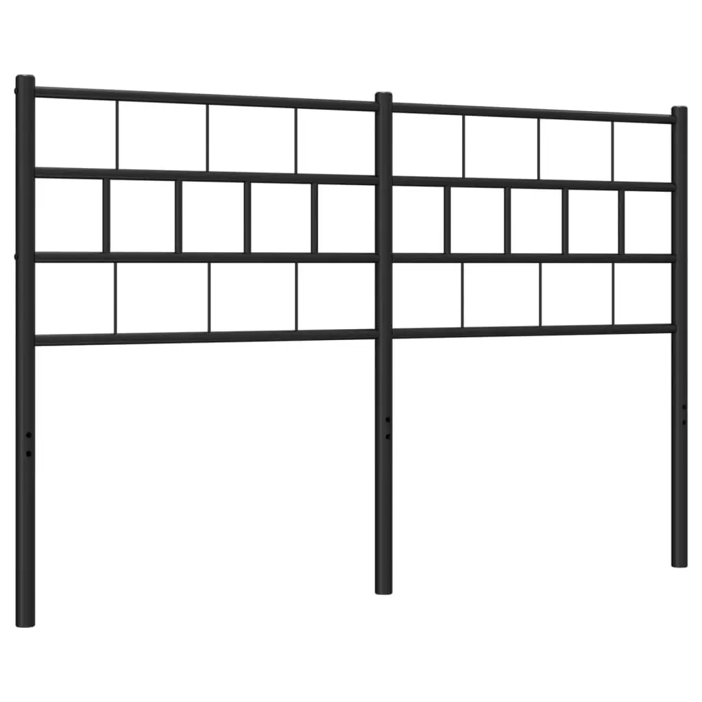 Metal Headboard Black 152 cm Queen 355693