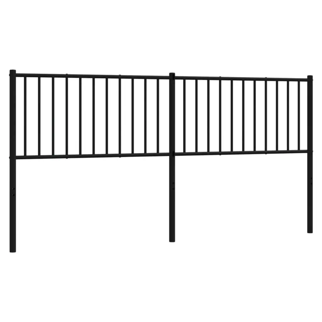 Metal Headboard Black 183 cm 350900