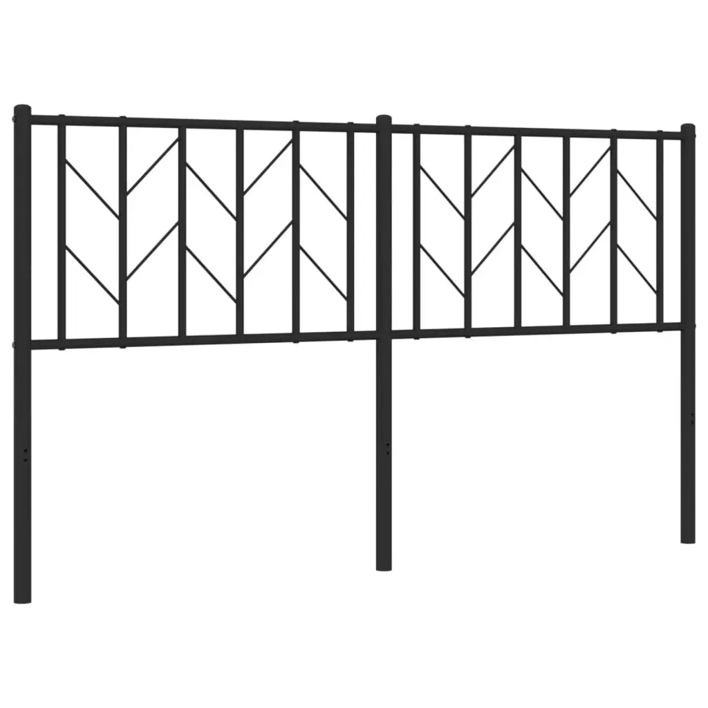 Metal Headboard Black 152 cm Queen 374471