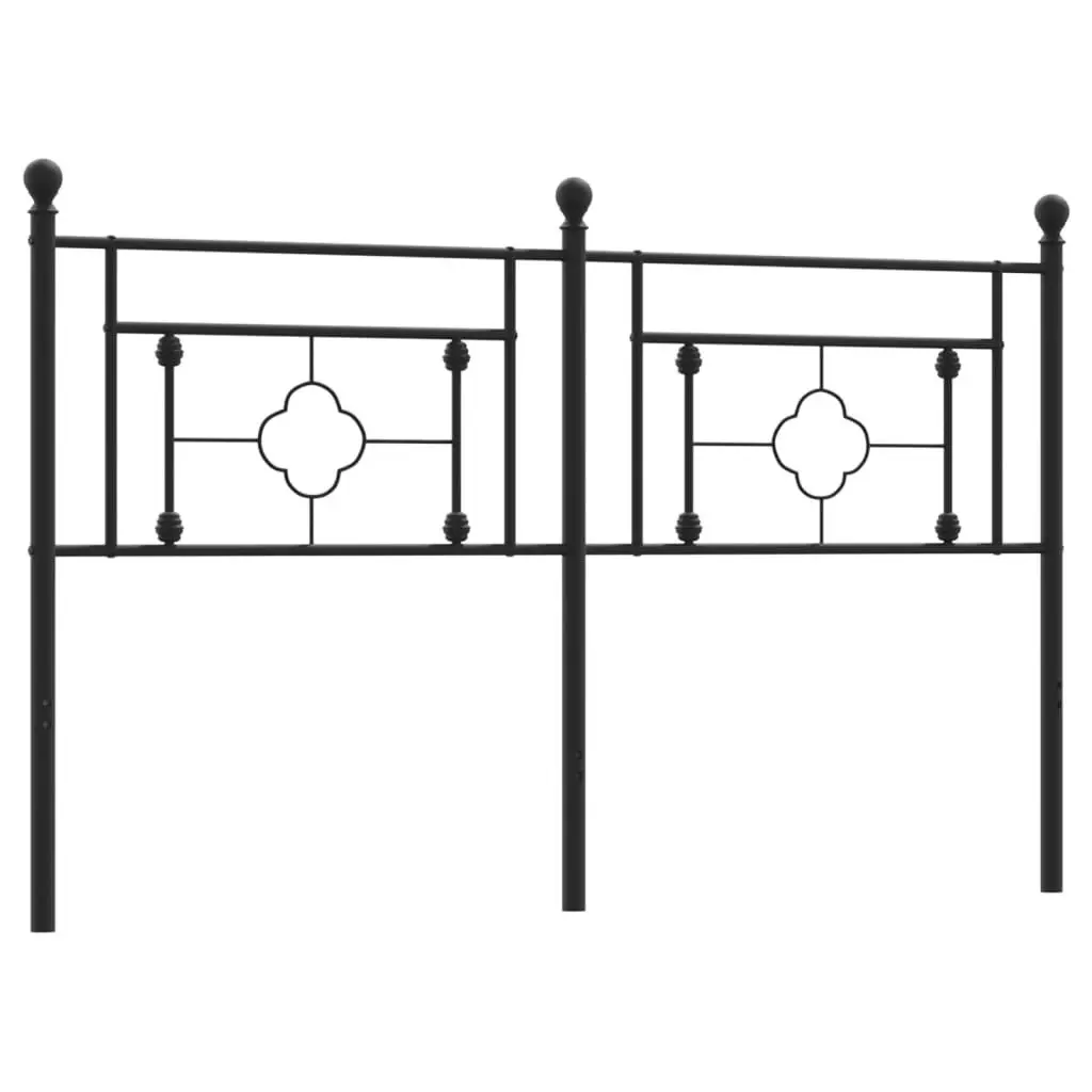 Metal Headboard Black 152 cm Queen 374373