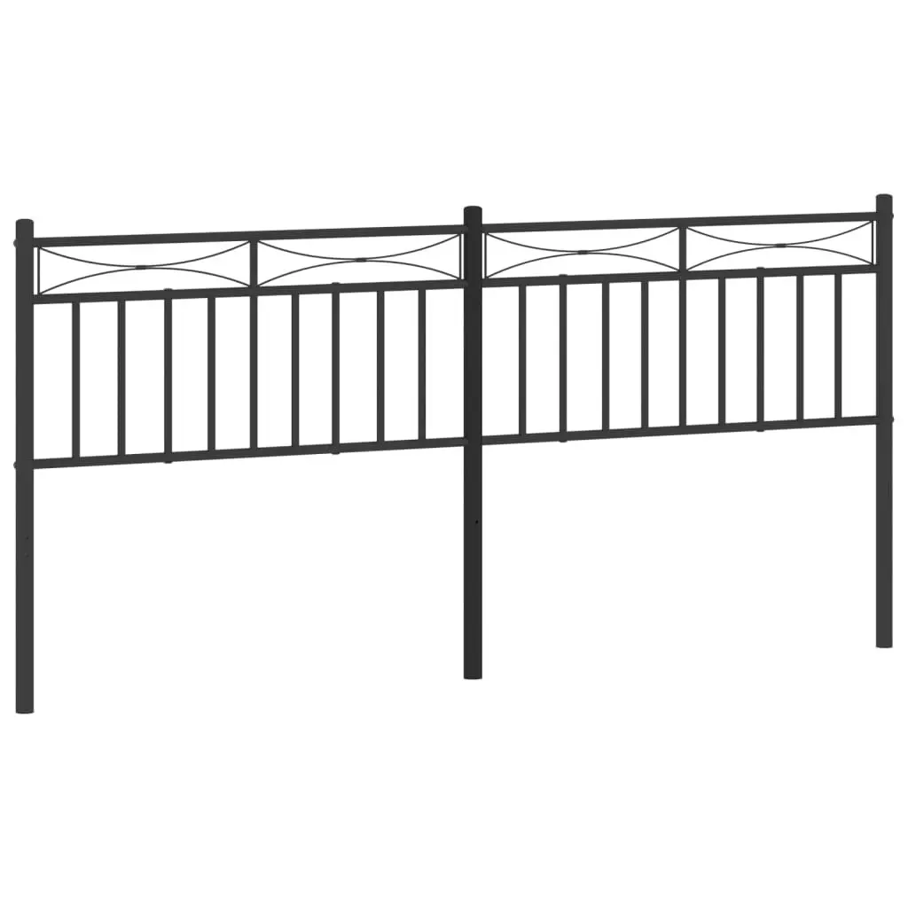 Metal Headboard Black 183 cm King 373727