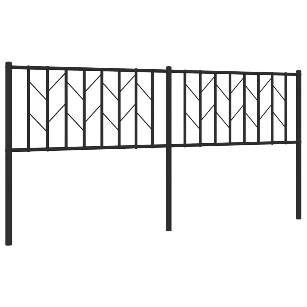 Metal Headboard Black 183 cm King 374473