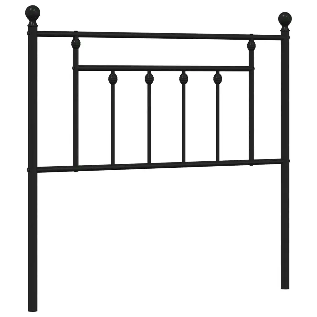 Metal Headboard Black 90 cm 353565