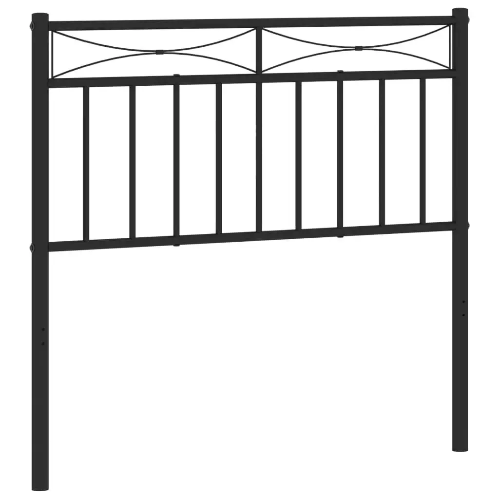 Metal Headboard Black 90 cm 373719