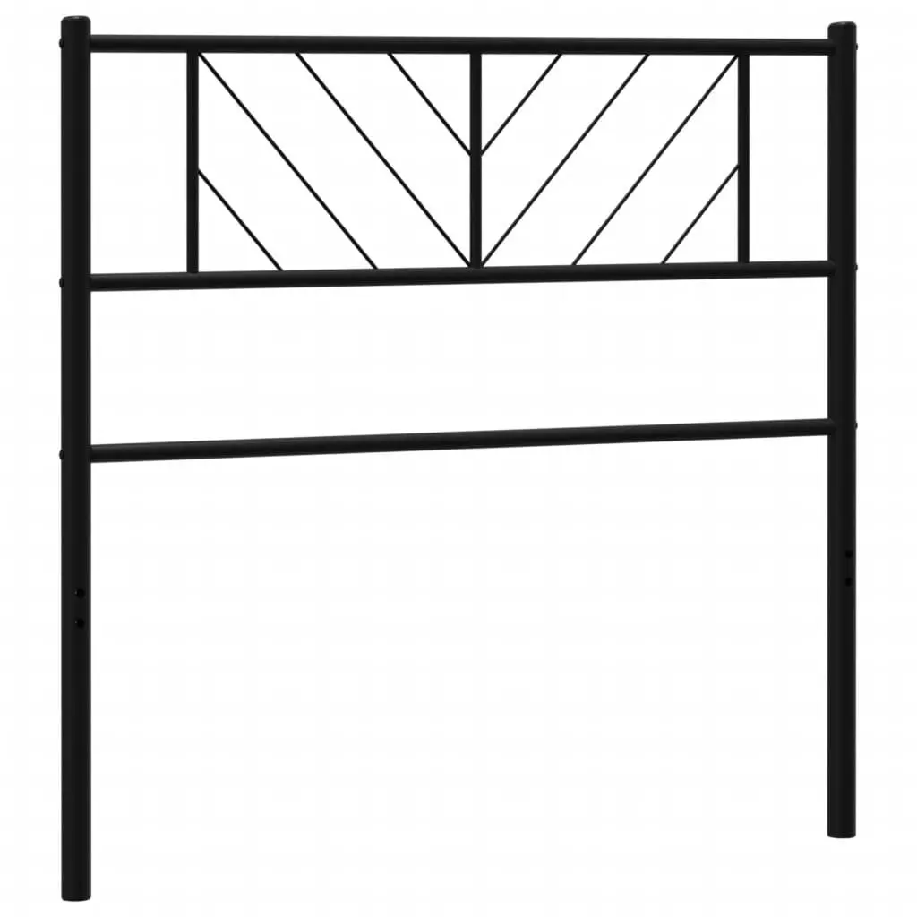 Metal Headboard Black 90 cm 372207