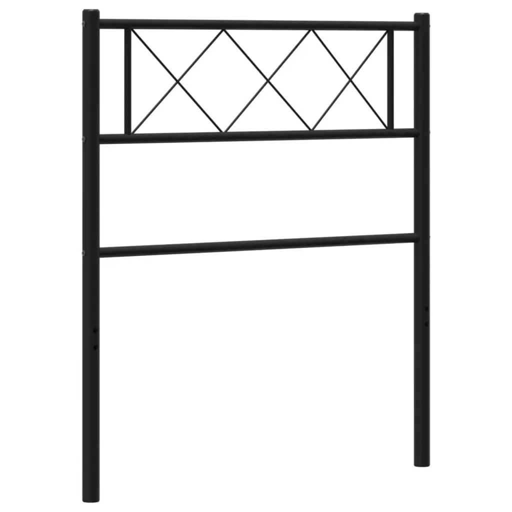 Metal Headboard Black 90 cm 372305