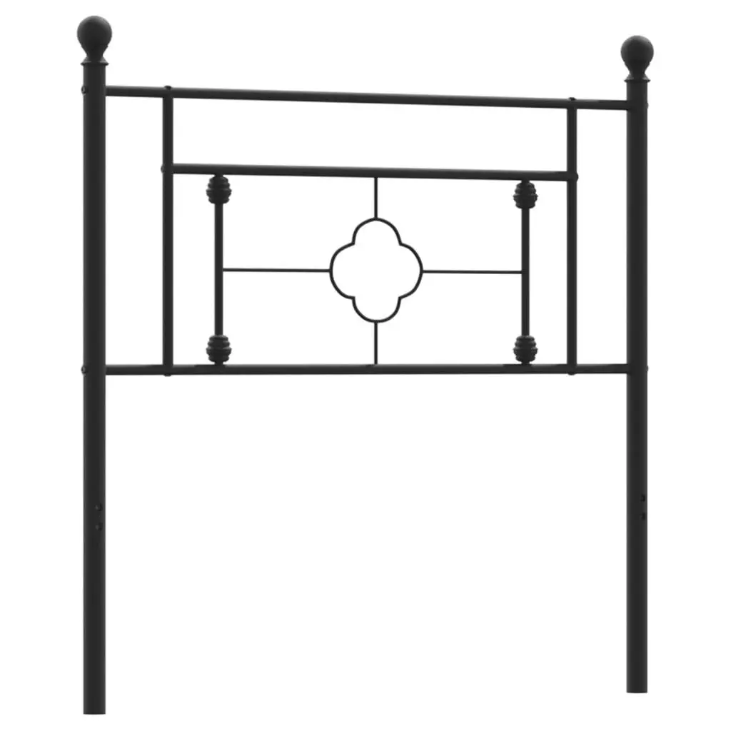 Metal Headboard Black 90 cm 374367