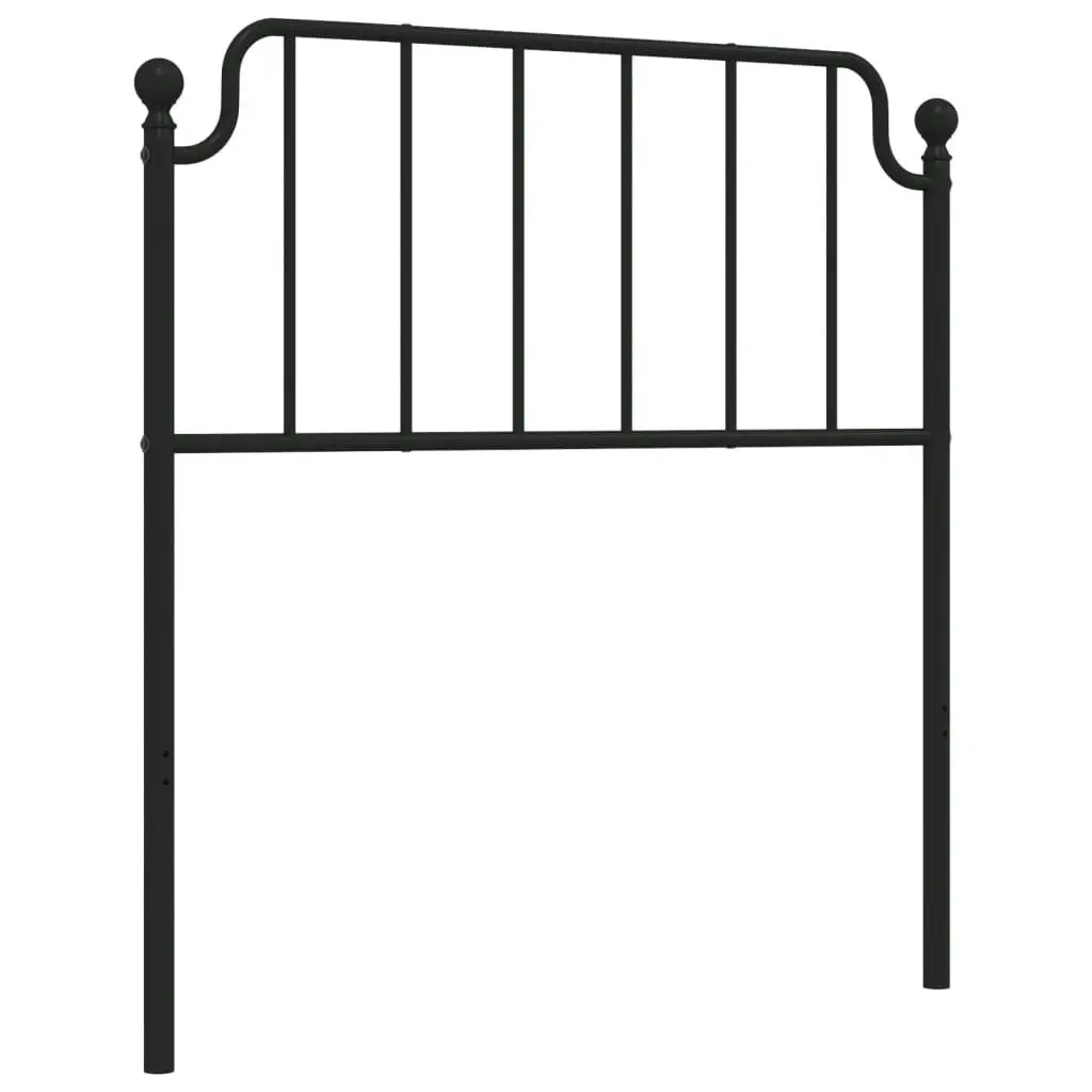 Metal Headboard Black 90 cm 373915