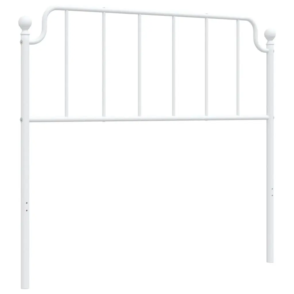 Metal Headboard White 107 cm 373966