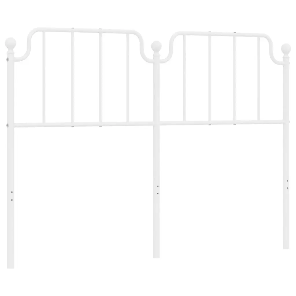 Metal Headboard White 137 cm 373968