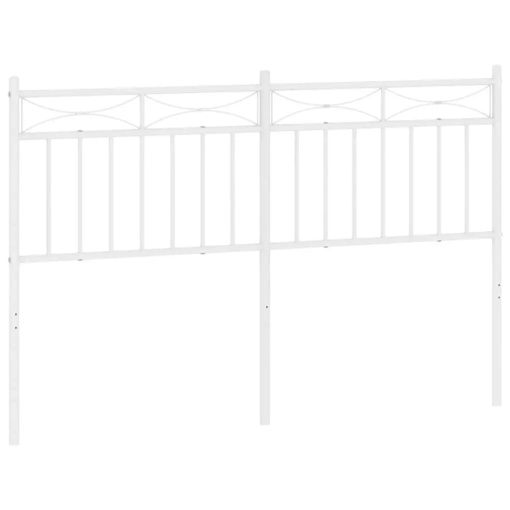 Metal Headboard White 137 cm 373772