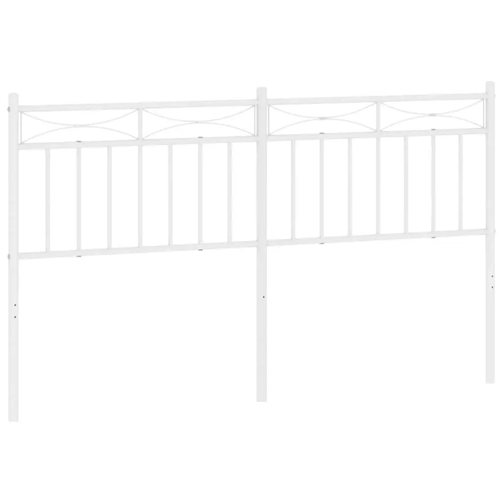 Metal Headboard White 152 cm Queen 373774