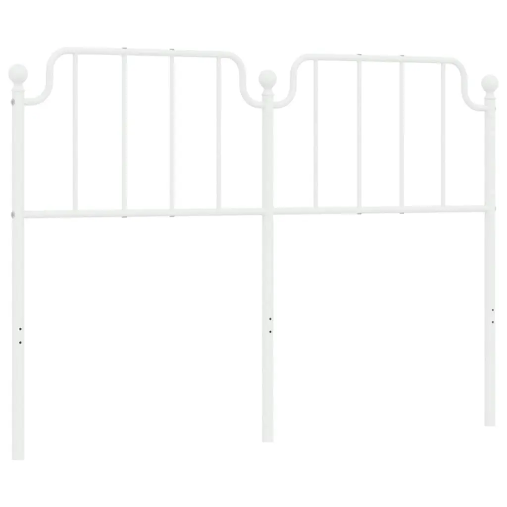 Metal Headboard White 152 cm Queen 373970