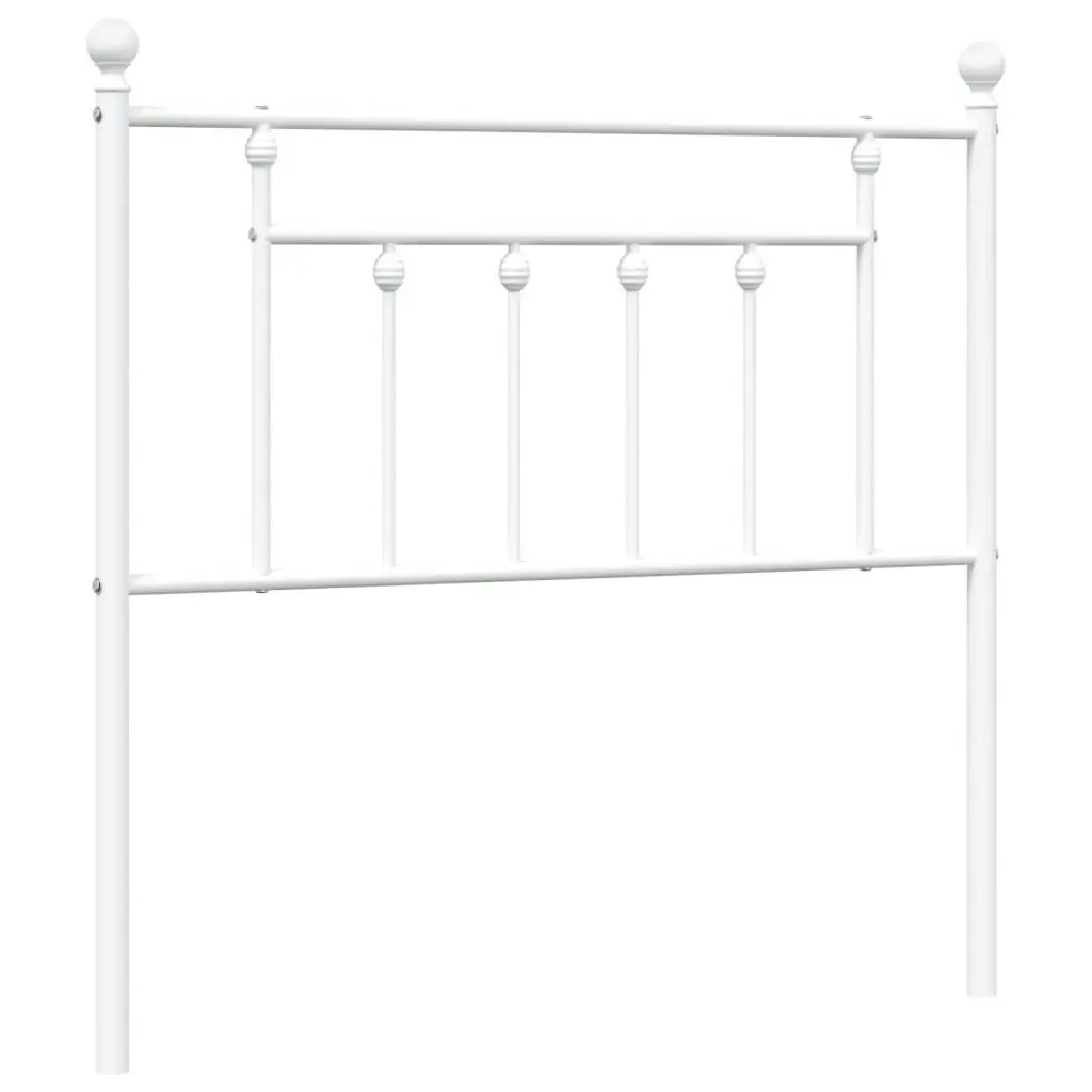 Metal Headboard White 90 cm 353614